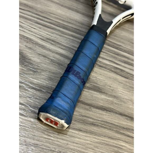 Wilson Federer 23 Edition Tennis Raquet 3 5/8 Black Blue White - Picture 3 of 10